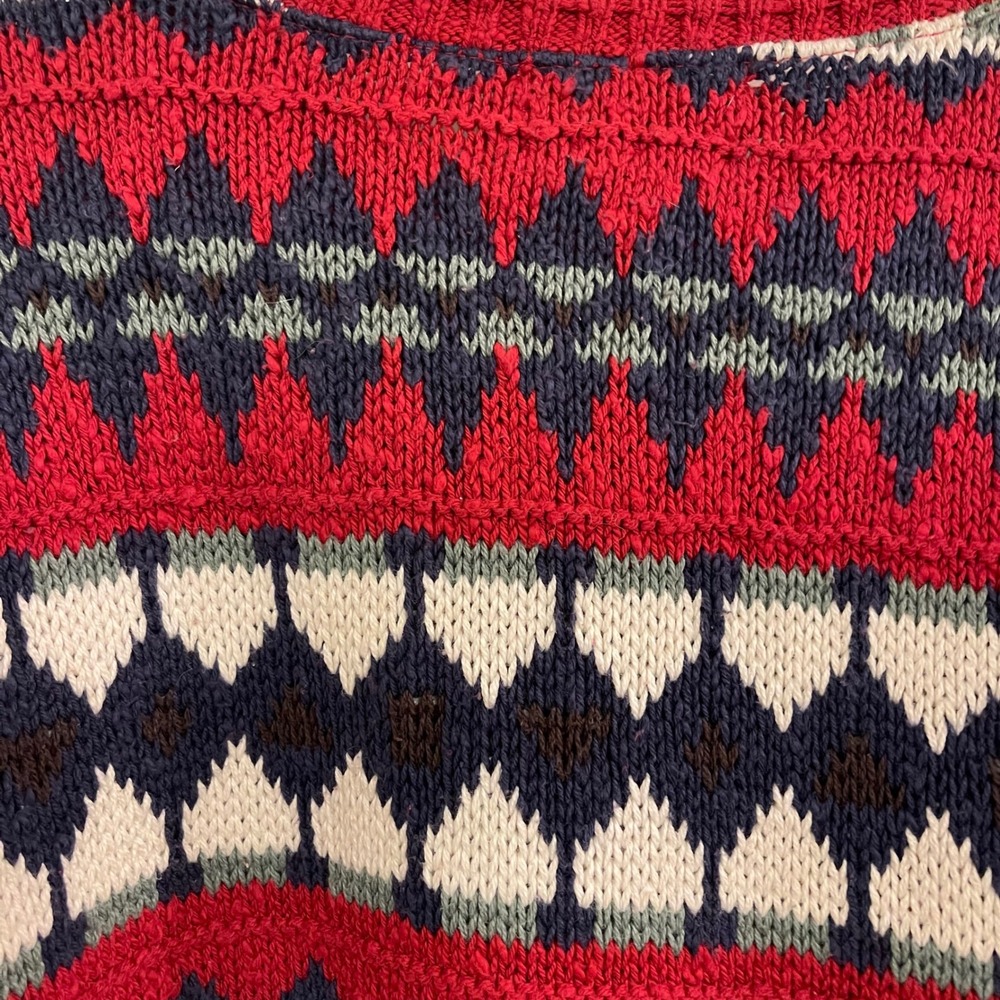 Vintage Eddie Bauer Geometric Sweater Holiday 80s Fall Retro Granola - Picture 10 of 11